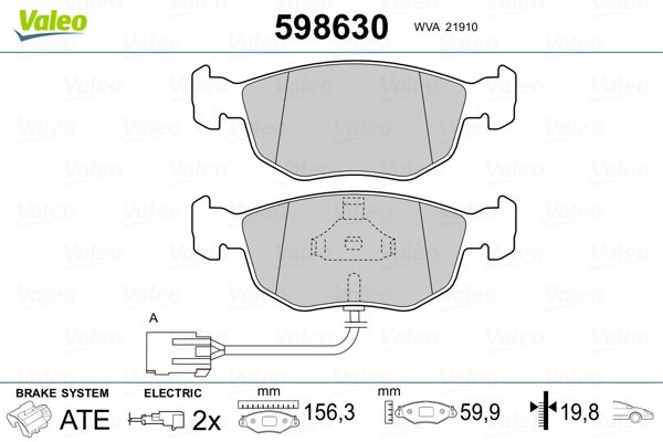 PLAQ FREIN FORD MONDEO I, SCORPIO  9900