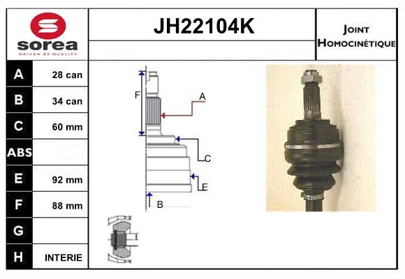 KIT CV JOINT AVEC KR026 - LEGENDE