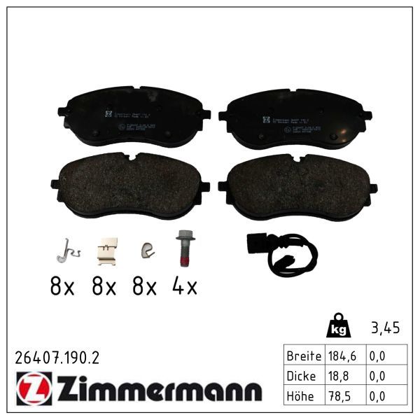 Bremsbelagsatz, Scheibenbremse
