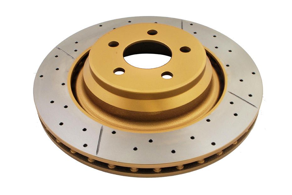 Street Gold Cross-drill/slotted KP [ Chrysler 300C SRT8 05-> R ] - TecDoc 1