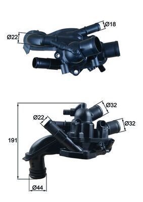 TM 46 105 MAHLE BEHR termosztát, hűtőfolyadék