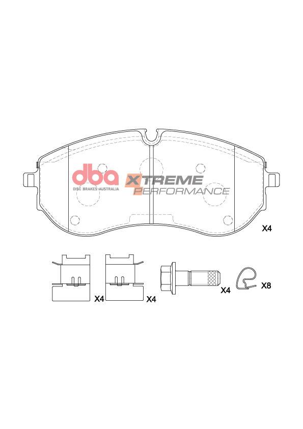 DBA  XP PERFORMANCE  BRAKE PADS [ VW Crafter SY 1LB - 2016 -> F ] - TecDoc Only