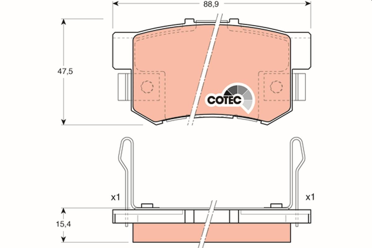 Brake Pad Set, disc brake GDB3154