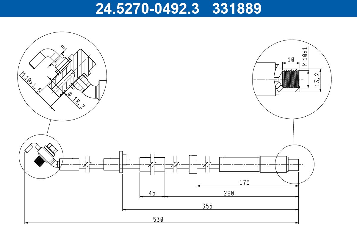 Ate 24.5270-0492.3 Bremsschlauch