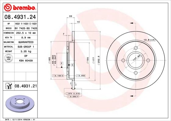 Brake Disc 08.4931.21