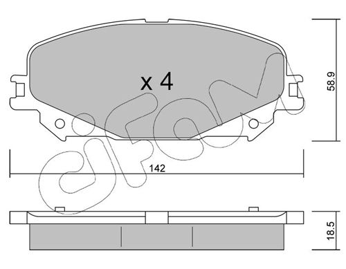 Brake Pad Set, disc brake 822-1176-0