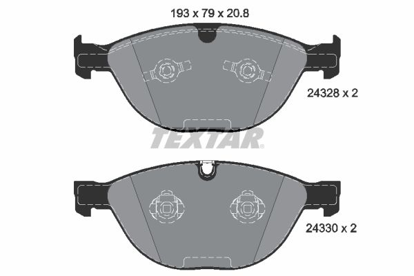 Brake Pad Set, disc brake 2432801