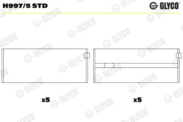 GLYCO H997/5 STD Crankshaft Bearing