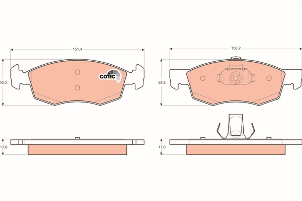 TRW BRAKE PAD SET, DISC BRAKE - TecDoc 1