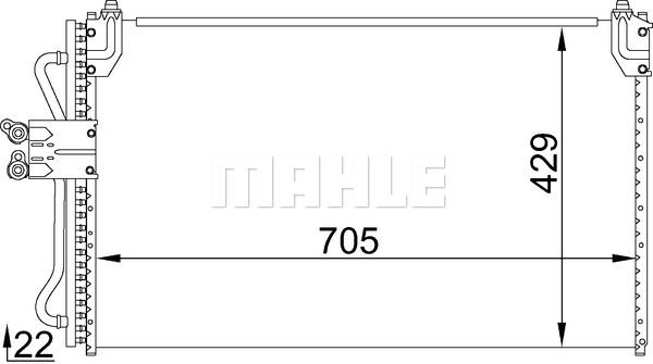 AC 688 000S MAHLE BEHR kondenzátor, klíma