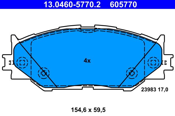 Brake Pad Set, disc brake 13.0460-5770.2