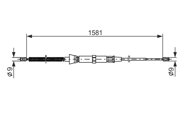 Cable de accionamiento, freno de estacionamiento