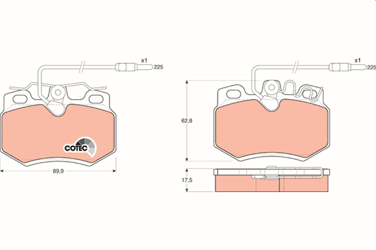 Brake Pad Set, disc brake GDB808