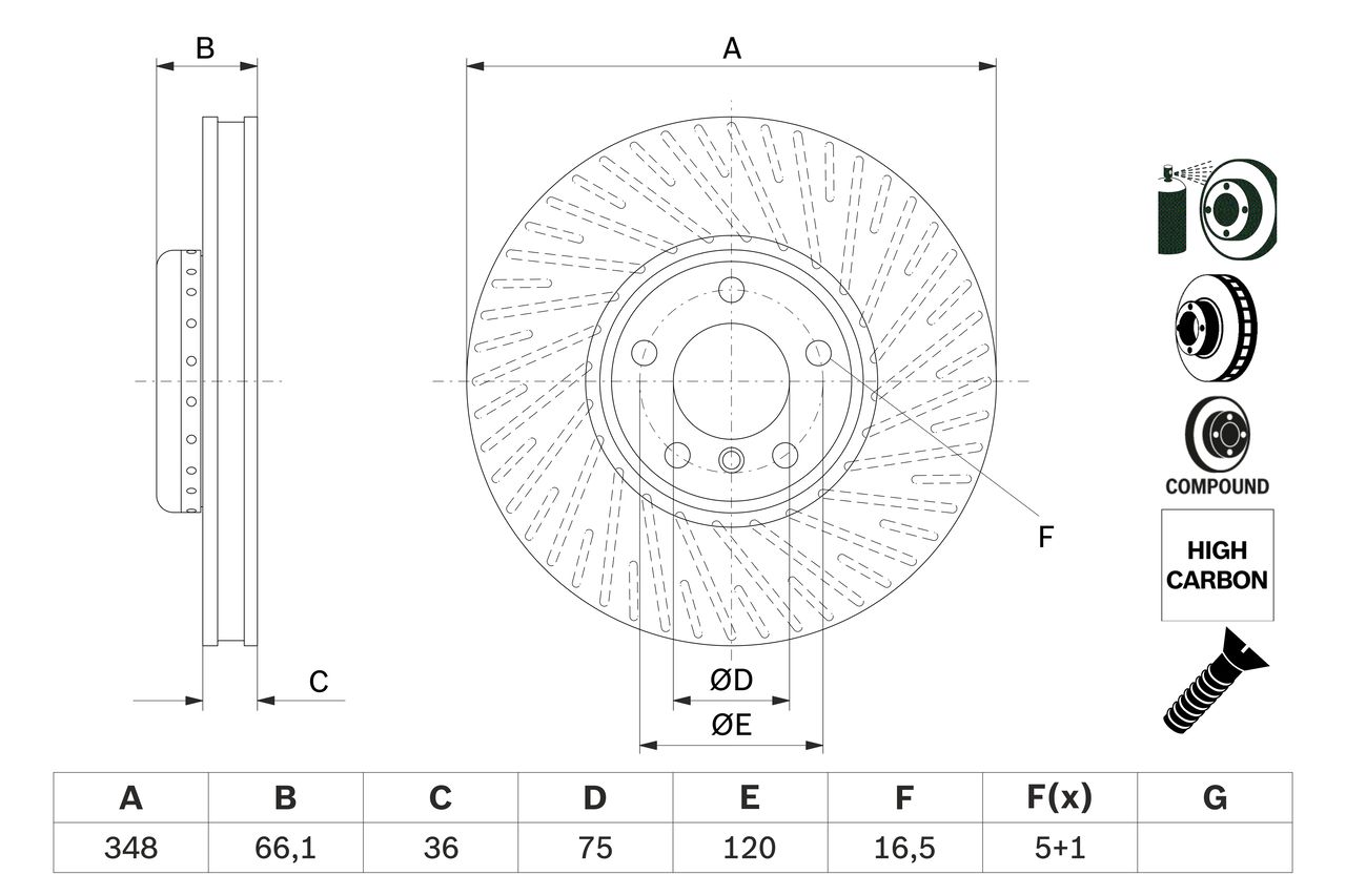 Brake Disc 0 986 479 E18