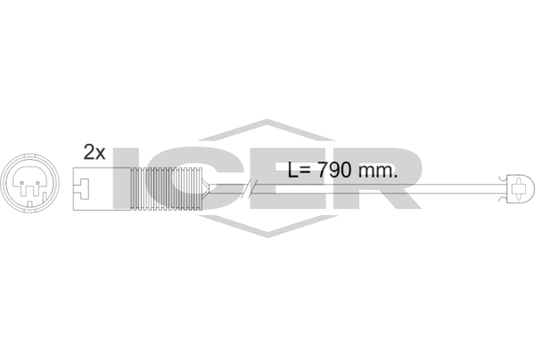 610240 E C ICER figyelmezető kontaktus, fékbetétkopás