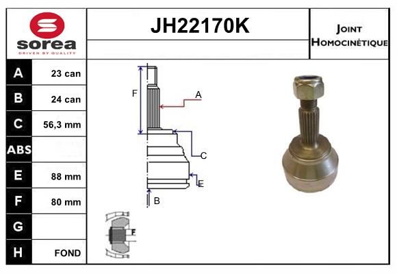 KIT CV JOINT AVEC KR053 - R21