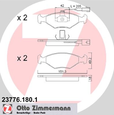 Brake Pad Set, disc brake 23776.180.1