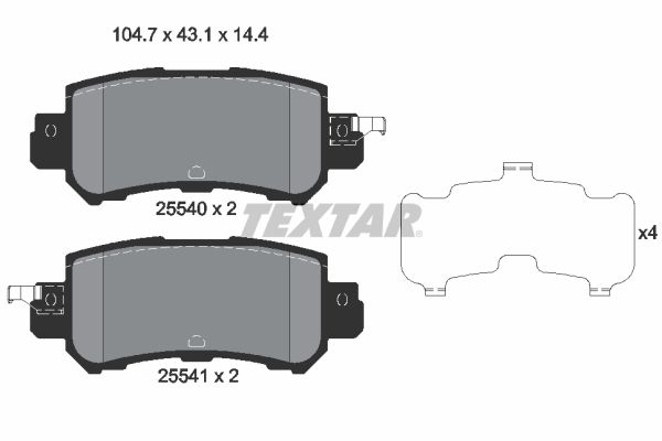 Brake Pad Set, disc brake 2554001