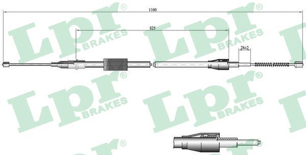 Cable Pull, parking brake C0035B