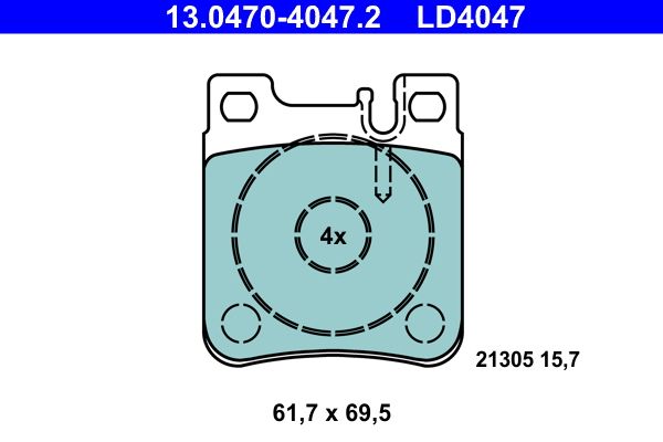 Brake Pad Set, disc brake 13.0470-4047.2