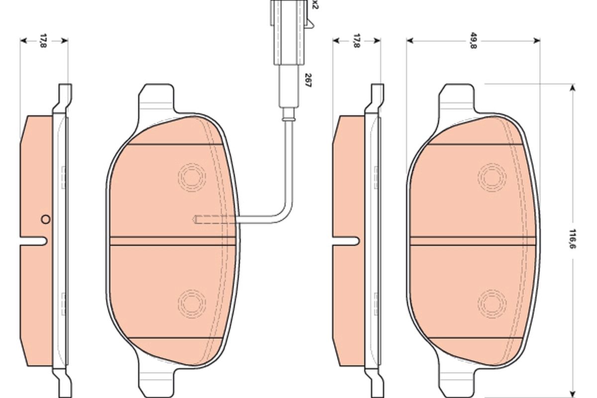 Brake Pad Set, disc brake GDB1851