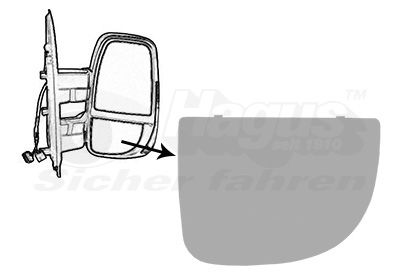 VAN WEZEL 2817832 Mirror Glass, exterior mirror