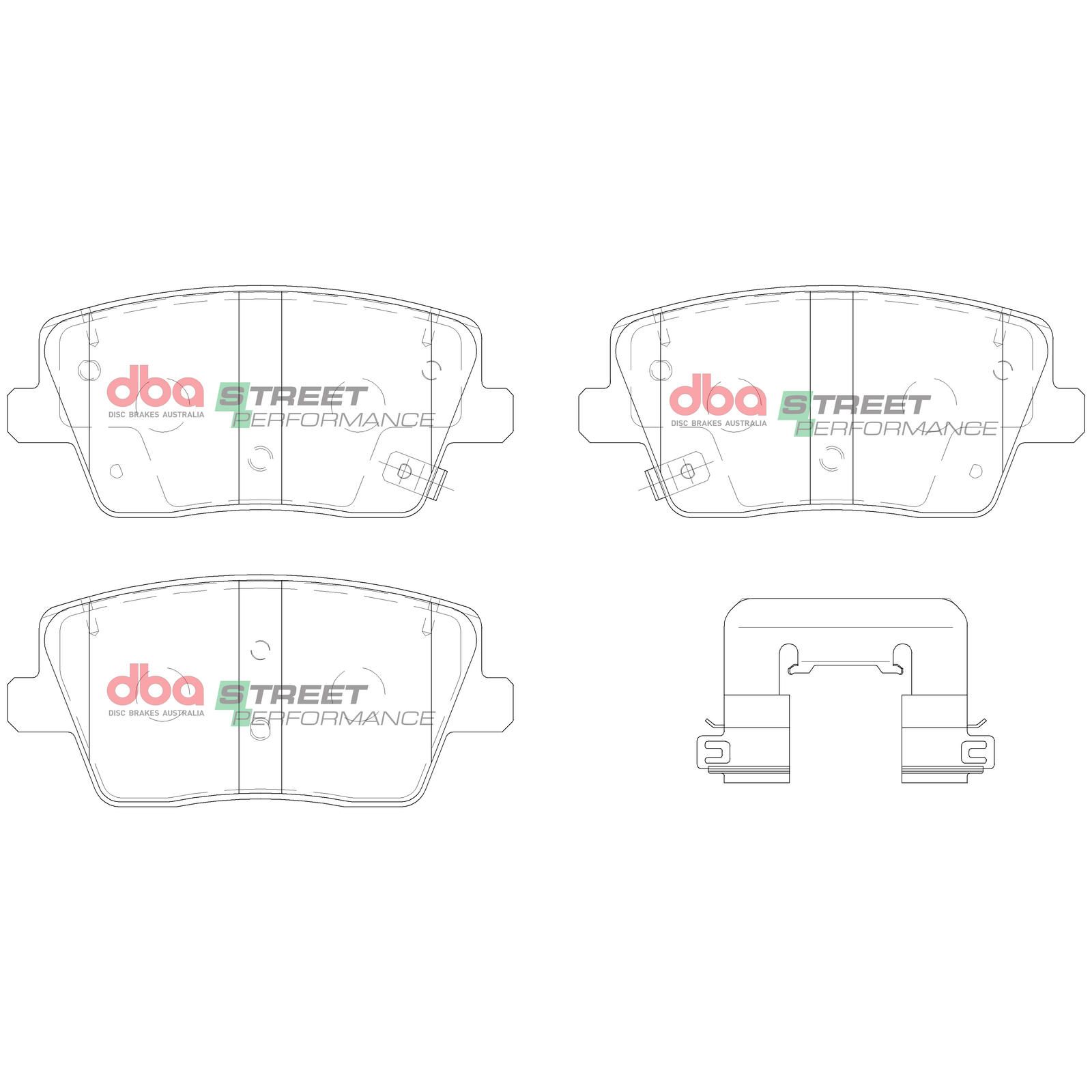 DBA SP STREET PERFORMANCE BRAKE PADS [  Hyundai I30N / Veloster 2018/ Kona N 2021 - On R ] - TecDoc Only