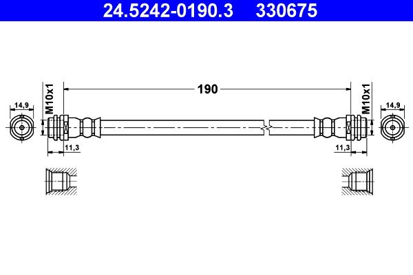 Тормозной шланг 24.5242-0190.3