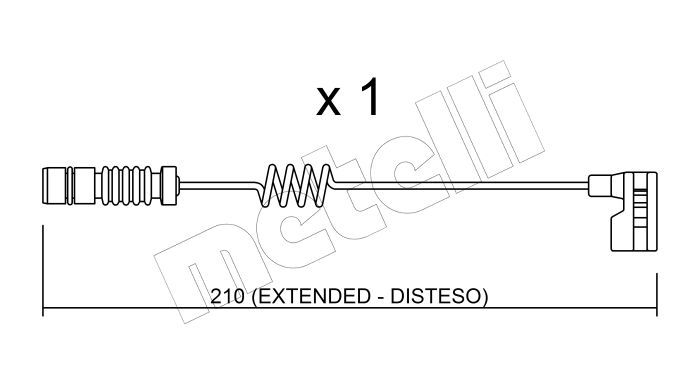 METELLI SU.209 - Warnkontakt, Bremsbelagverschleiß