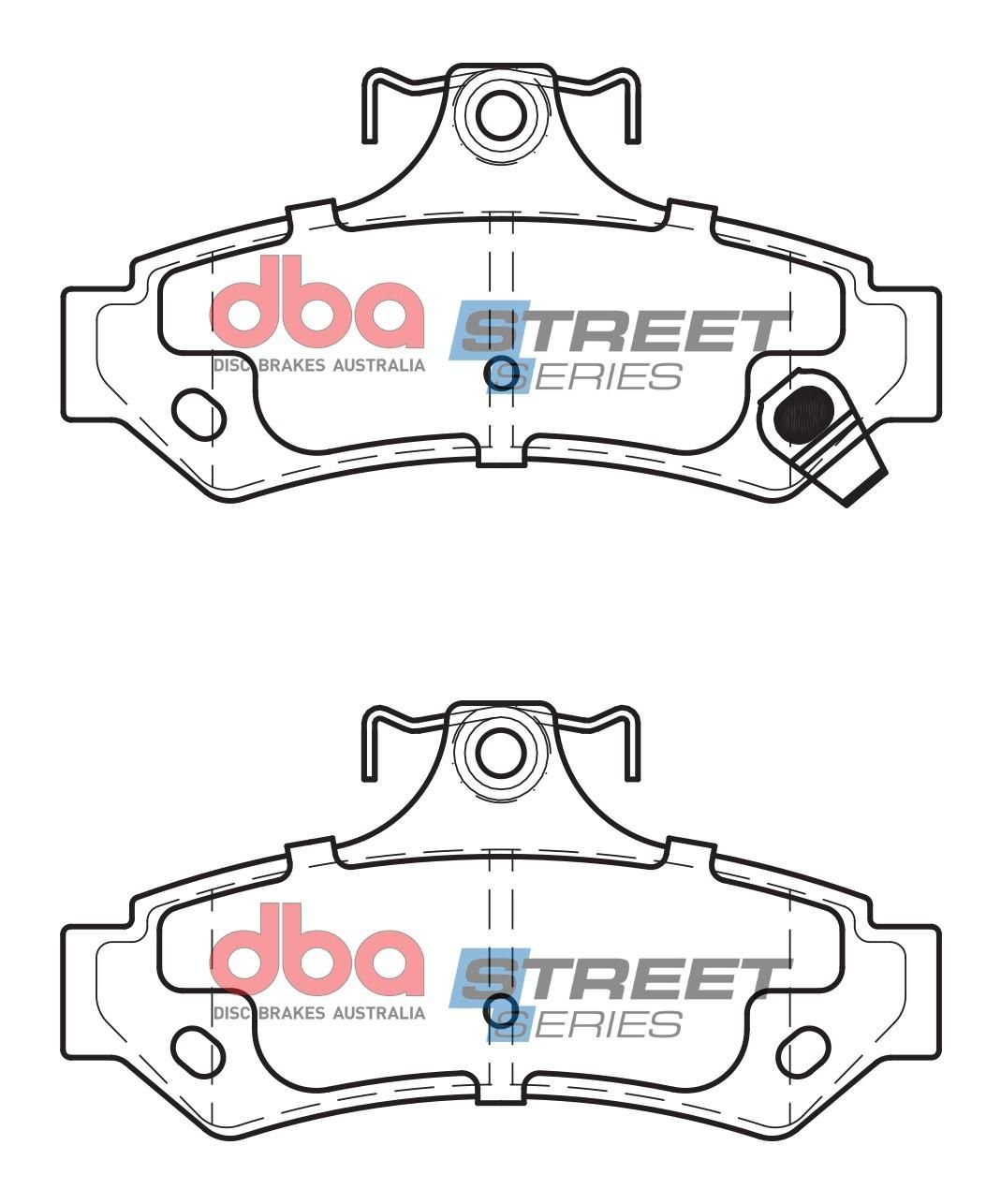 DBA SS STREET SERIES BRAKE PADS [ Toyota 2002-2014 R ] - TecDoc Only