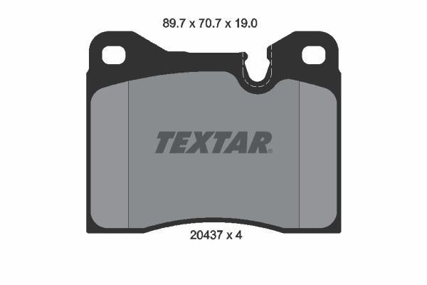 2043702 TEXTAR fékbetétkészlet, tárcsafék