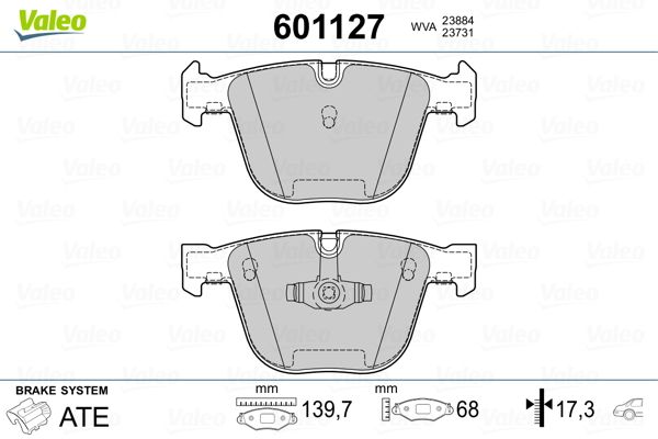 Brake Pad Set, disc brake 601127