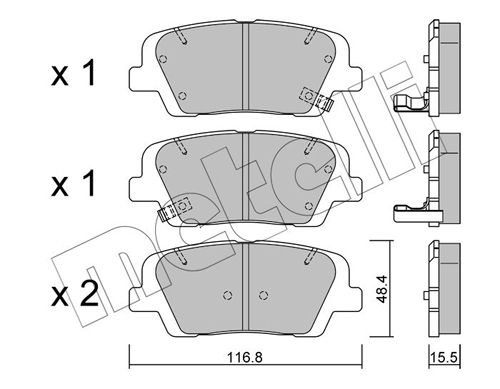 Brake Pad Set, disc brake 22-0901-0