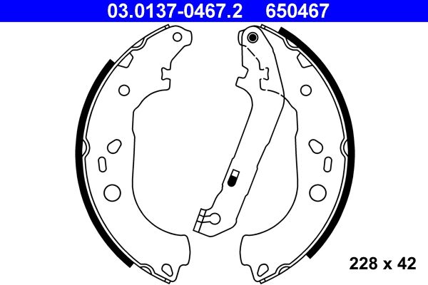 Brake Shoe Set 03.0137-0467.2