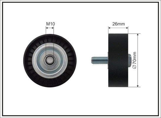 Deflection/Guide Pulley, V-ribbed belt 01-38