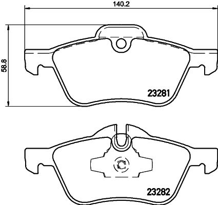 HELLA 8DB 355 009-171 - Bremsbelagsatz, Scheibenbremse