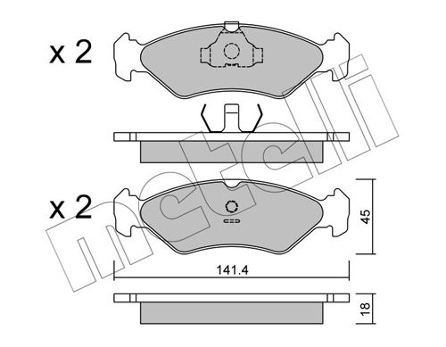 Brake Pad Set, disc brake 22-0073-0