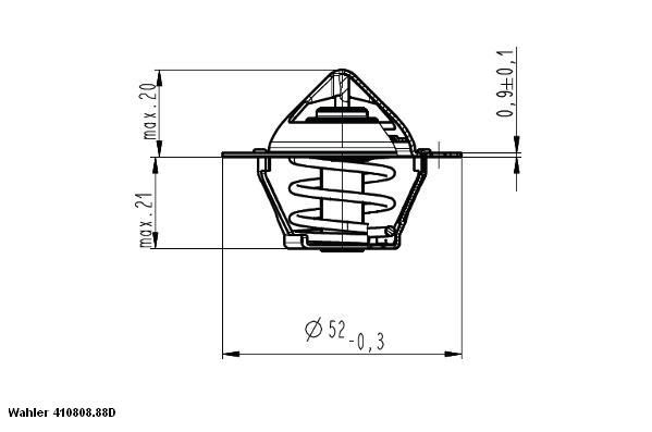 Thermostat, coolant 410808.88D