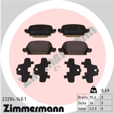 Brake Pad Set, disc brake 23284.140.1