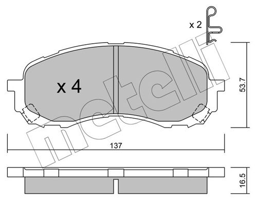 Brake Pad Set, disc brake 22-0762-0