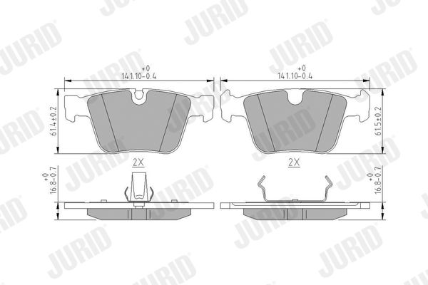 Brake Pad Set, disc brake 573232J