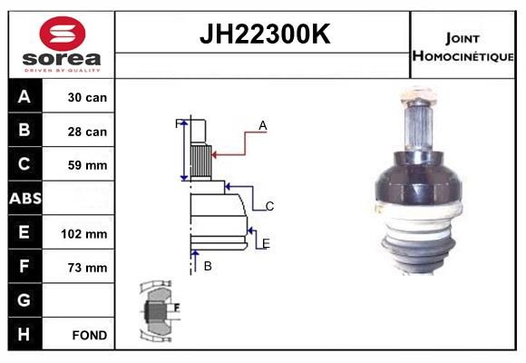 KIT CV JOINT AVEC KR099 - BMW SERIE