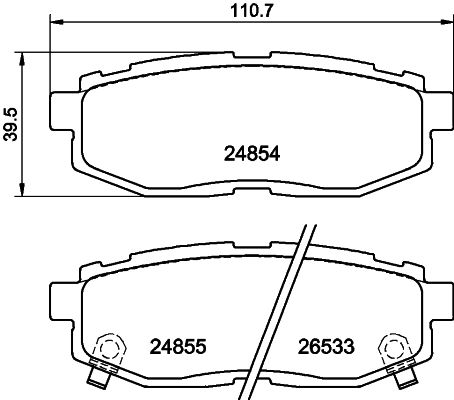 Brake Pad Set, disc brake 8DB 355 014-341