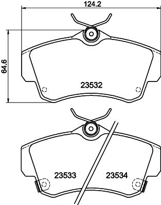 Комплект тормозных колодок, дисковый тормоз 8DB 355 018-651