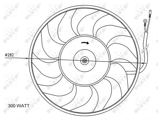 NRF 47072 Fan, engine cooling