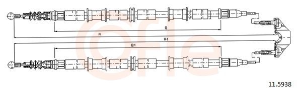 COFLE 11.5938 - Seilzug, Feststellbremse