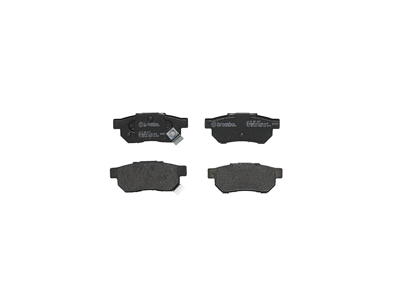 BREMBO P 28 017 - Bremsbelagsatz, Scheibenbremse PRIME LINE