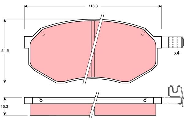 TRW DISC BRAKE PADS - TecDoc Only