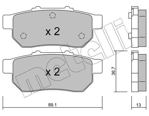 Brake Pad Set, disc brake 22-0176-0