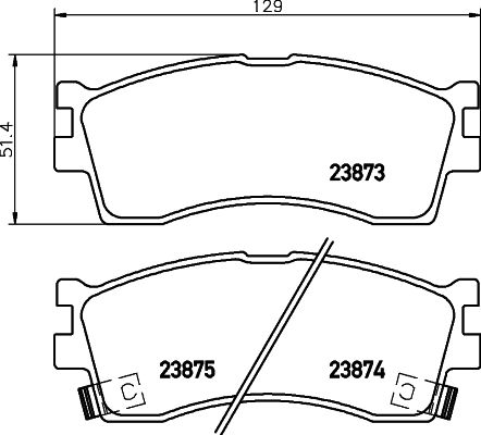 Brake Pad Set, disc brake 8DB 355 010-251